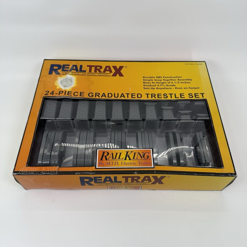 RealTrax Rail King MTH 24-Piece Graduated Trestle System #40-1113 COMPLETE